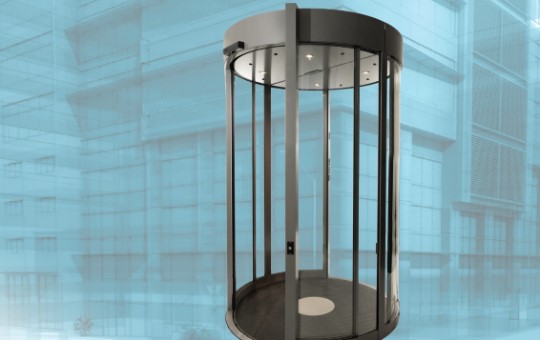 The record R65 Security Portal has a wider compartment for barrier free access Revolving Door